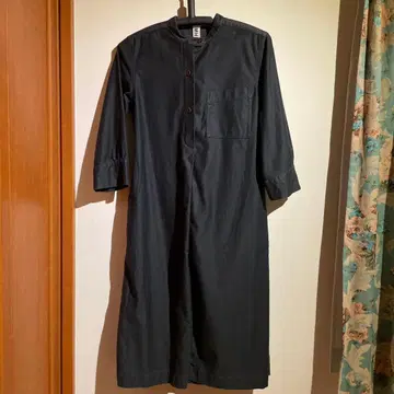 다크 네이비 긴팔 셔츠 원피스 MHL