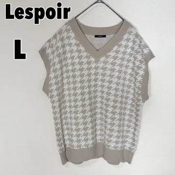 Lespoir (L) 하운드투스 니트 베스트 시마무라