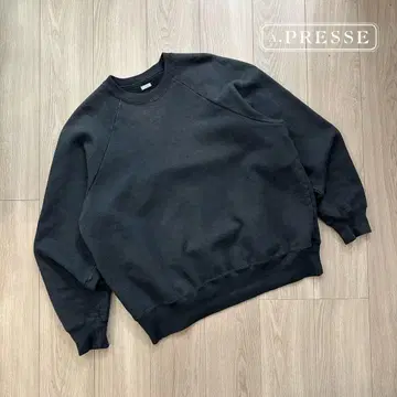 [ A.PRESSE ] Vintage Sweat shirt BLACK 4
