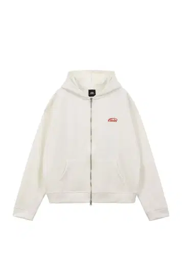 emis 화이트 후드티 집업