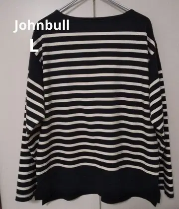 Johnbull 젬블 보더 블랙 티셔츠 오버 사이즈 L