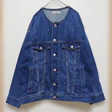 저널 스탠다드 레리움 데님 자켓 노카라 루즈핏