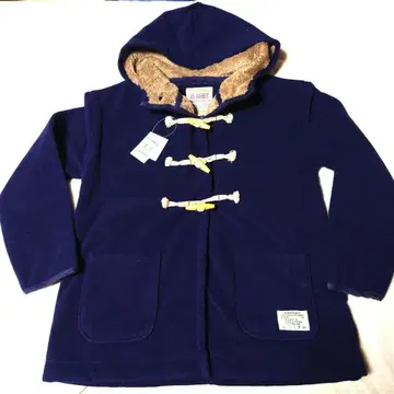 AS RABBIT 플리스 더플 코트 네이비