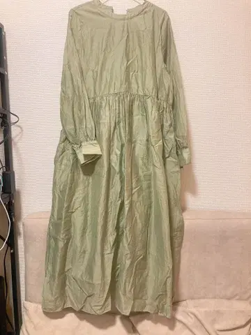 [ AUNT MARIE'S ] 앤트마리스 롱 원피스 쿠스미 그린