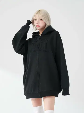 다리치 Darich 아플리케 DD 로고 후드티 블랙