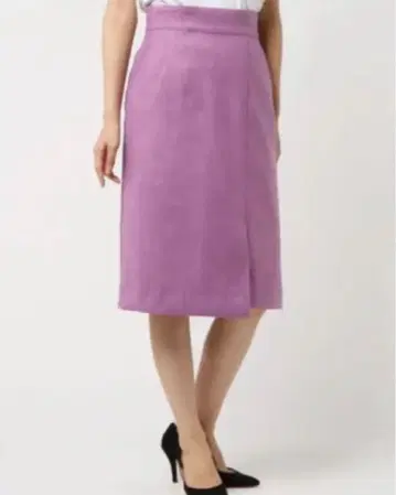 ANAYI 아나이 스웨이드 랩 타이트 스커트 34 사이즈 퍼플