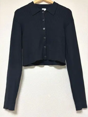 6(ROKU) 코튼 나일론 리브 숏 가디건