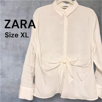 [ 새상품급 ] ZARA 자라 노트 디테일 셔츠 XL 화이트