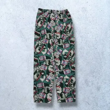 와이드 팬츠 버드와이저 패턴 올 패턴 팝 y2k