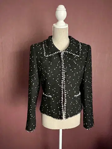 Rene 노카라 트위드 자켓