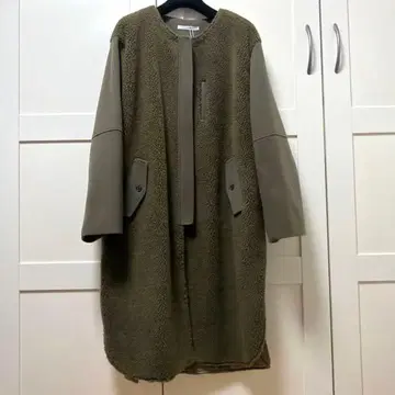 [택 포함 새상품] blancvert 올리브 그린 롱 코트 40