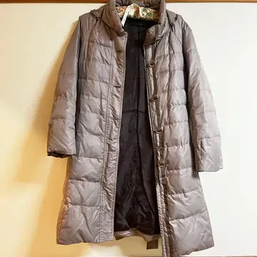 다운 코트 다운 자켓 롱 핑크