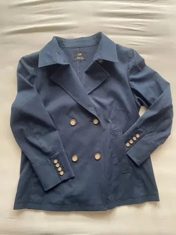 23구 네이비 더블 브레스트 하프 코트