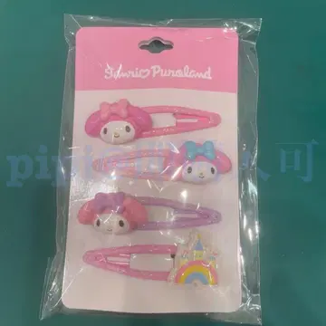 마이멜로디 헤어 클립 세트 헤어핀 퓨로 산리오