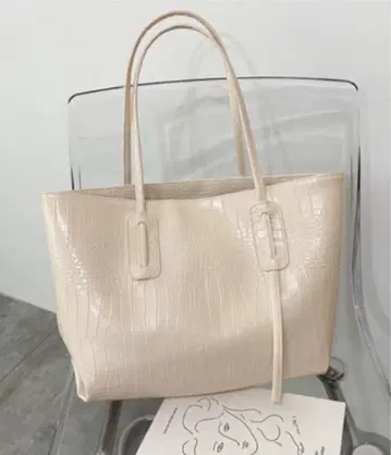 새상품 화이트 악어 토트백 남성용 여성용 고품질 가죽 가방 고급