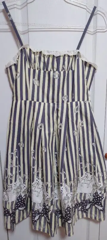 Emily Temple Cute 쿠키 틀 스트라이프 그레이 JSK