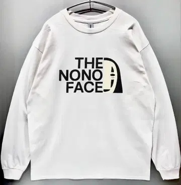 남녀 공용 더.노노페이스 패러디 긴팔T셔츠 롱 T 재미있는TT