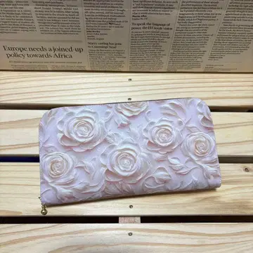 핸드메이드 장지갑 [ 장미 로즈 ] USA 패브릭