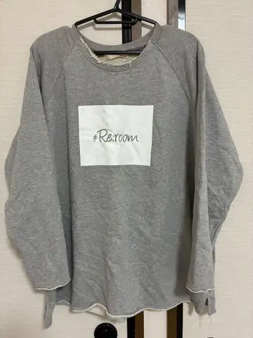 #Re:room 그레이 래글런 슬리브 맨투맨