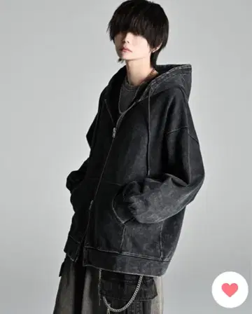 welise 이누카이쿄 ephemeral 헤비 웨이트 맨투맨 집업 후드티