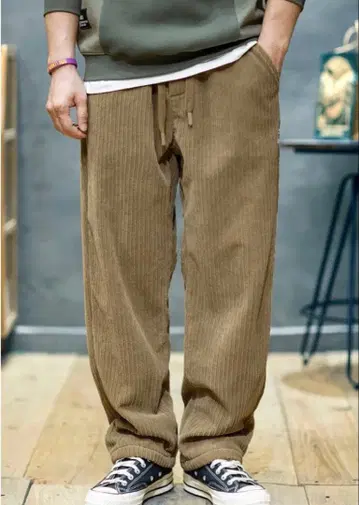 코듀로이 스트레이트 캐주얼 팬츠