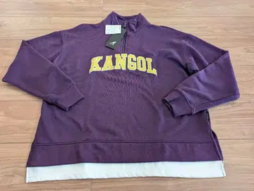 캉골 남성용 하프 지퍼 보라색 퍼플 M 긴팔 새상품