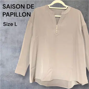 [ 새상품급 ] 세존드파피용 펄 장식 키넥 블라우스 L