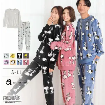 aimerfeel PEANUTS 스누피 스트레치 상하의 세트 남녀 공용