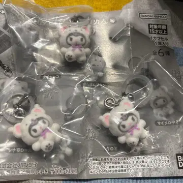 산리오 메지루시 액세서리 포근포근 스노우 쿠로미 x 3