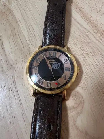 비비안 시계 골드 브라운 가죽