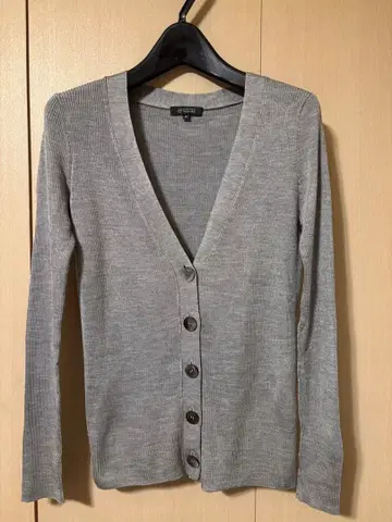 UNITED ARROWS 그레이 긴팔 가디건 38