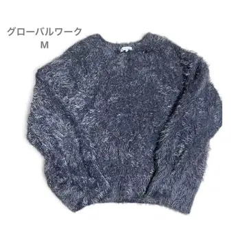 [ 새상품급 ] GLOBAL WORK 그레이 재기 니트 스웨터 M 상의