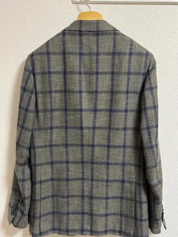 Santario 테일러드 자켓 그레이 네이비 체크