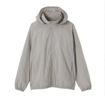 MUJI 나일론 자켓 M 라이트 그레이 포켓터블 윈드 브레이커