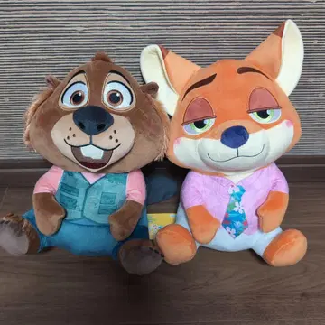 주토피아2 코텟토 펫탄 BIG 봉제 인형 닉 & 니블스