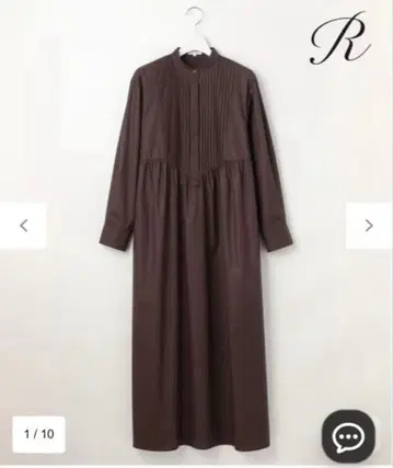 23구 새상품 [ R ] 코튼 셔츠 원피스 다크 브라운