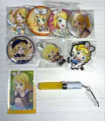 카가미네 린 반짝반짝 글리터 캔뱃지 감사제 응원봉 키링