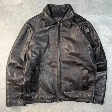 90s Banana Republic 가죽 자켓 블랙 M 크롭 기장