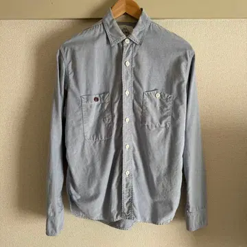FOB FACTORY 옥스퍼드 워크 셔츠 F3193 블루 일본제
