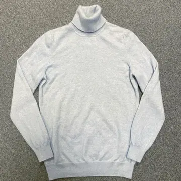 유니클로 캐시미어 100% 터틀넥 스웨터 XXL 스카이블루