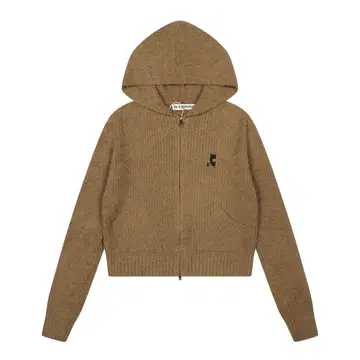 Rest&recreation 브라운 후드 부착 니트 후드티