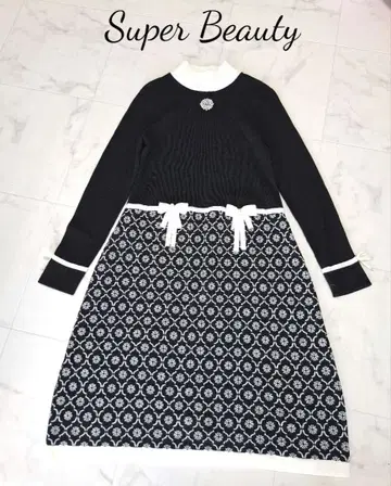 Super Beauty 펄 비쥬 니트 원피스