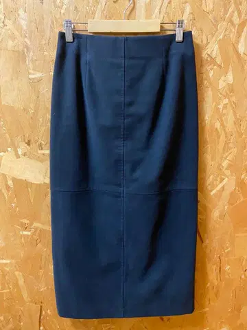 네이비 타이트 스커트 뒷지퍼