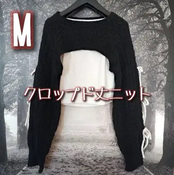 FOREVER 21 크롭 니트 새상품 M 숏 기장 리본 스웨터