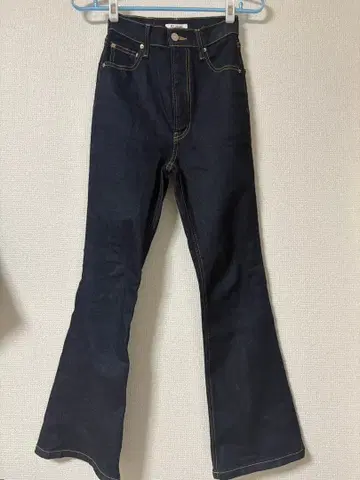 SLY 플레어 데님 팬츠 플레어 청바지 22인치 다크 블루