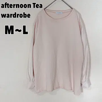 애프터눈 티 옷장 이 소재 상의 셔츠풍 티셔츠