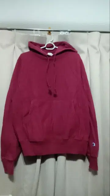 챔피온 리버스 위브 무지 후드티