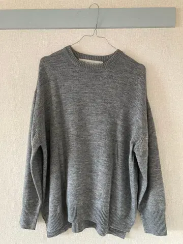 midiumi 크루넥 풀오버 스웨터 그레이