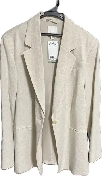 H&M 린넨 블렌드 테일러드 자켓
