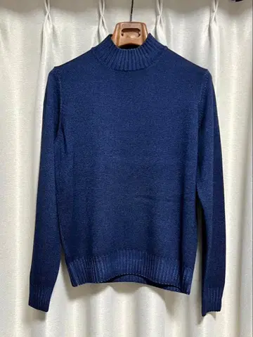 이탈리아제 필리포 데 로렌티스 모크넥 메리노울 46 블루